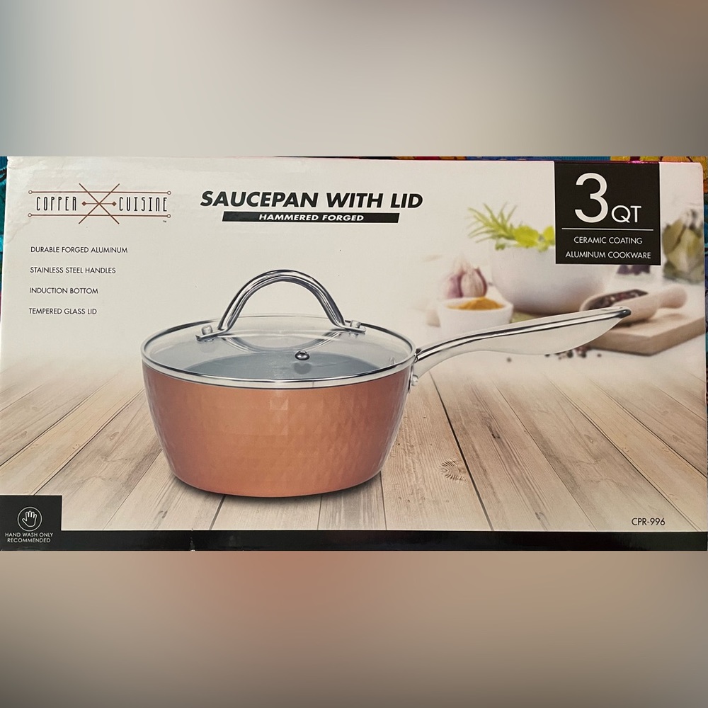 Copper Cuisine Sauce Pan W/Lid